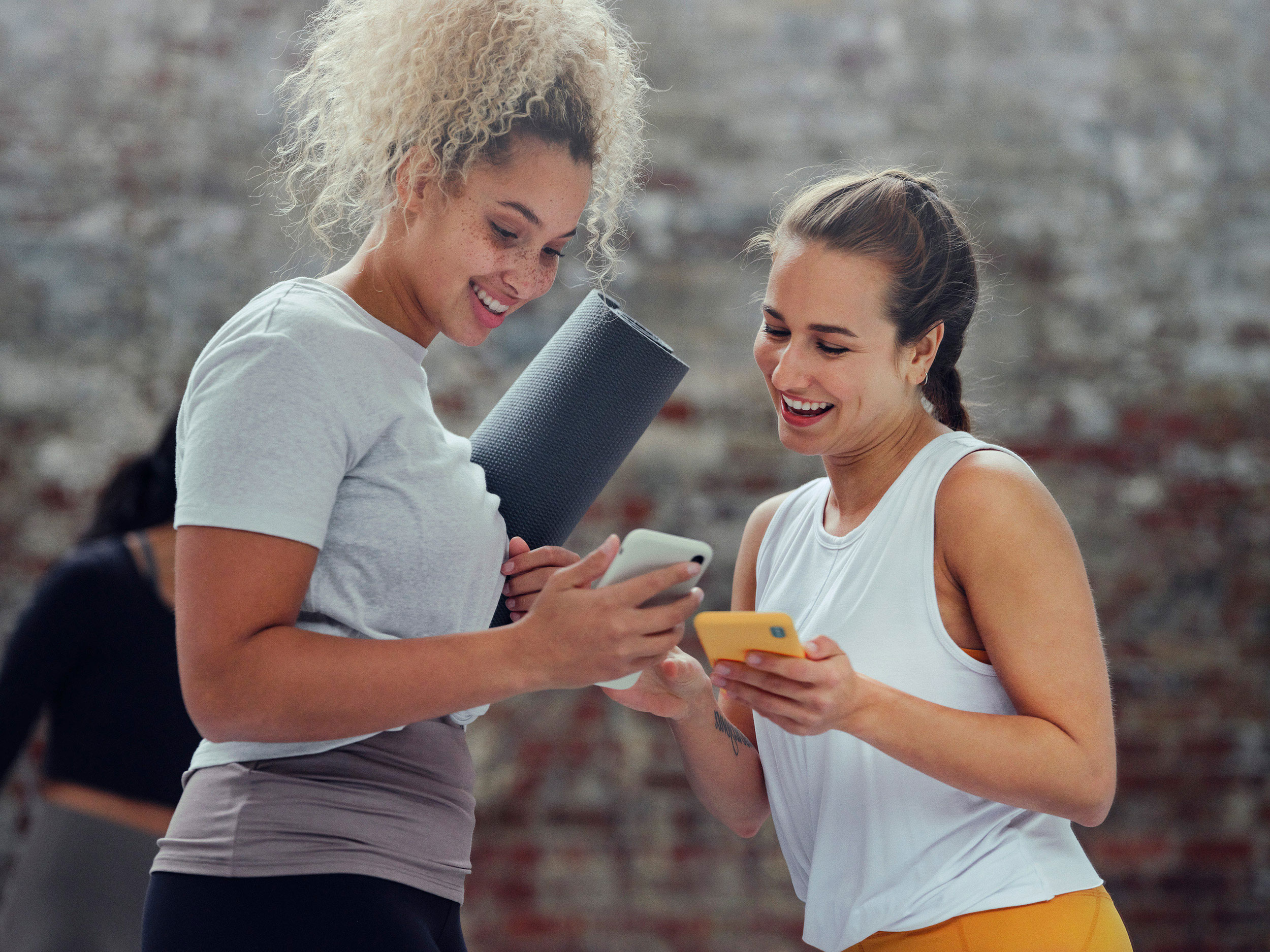 two women speaking